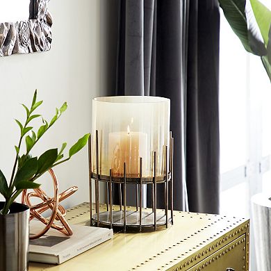 Stella & Eve Gold Glass Contemporary Candlestick Holder