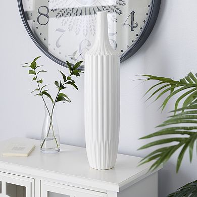 Stella & Eve White Ceramic Modern Vase