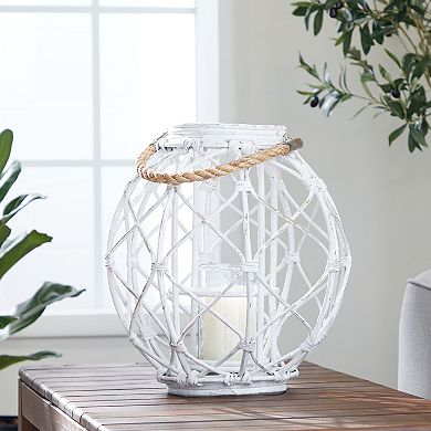 Stella & Eve Large Woven Rattan Lantern
