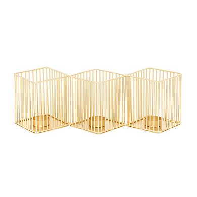 Stella & Eve Modern Metal Square Votive Candle Holder 3-piece Set