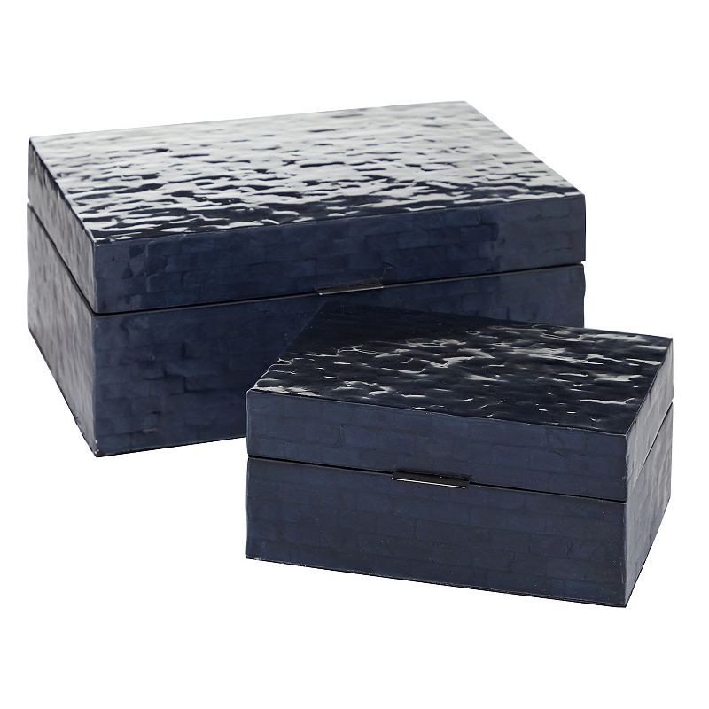 63976630 Stella & Eve Decorative Blue Shell Box 2-piece Set sku 63976630