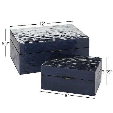 Stella & Eve Decorative Blue Shell Box 2-piece Set