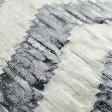 Stella & Eve Round Pearl & Gray Capiz Shell Serving Tray 3-piece Set