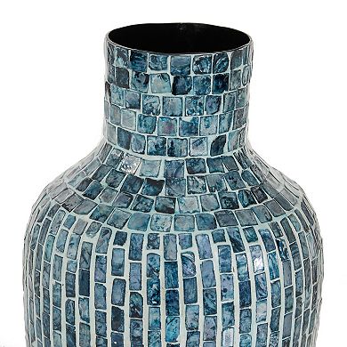 Stella & Eve Blue Mother-of-Pearl Coastal Vase