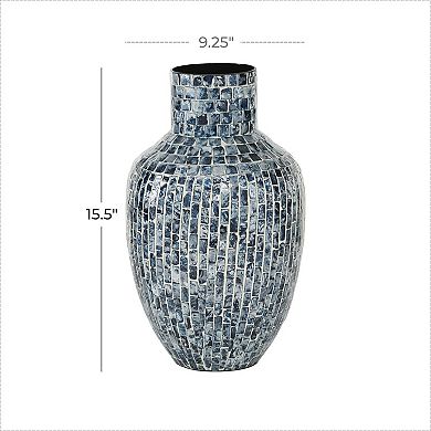 Stella & Eve Blue Mother-of-Pearl Coastal Vase