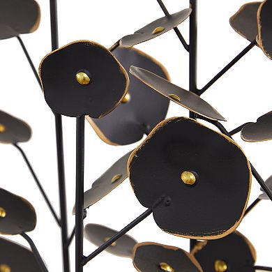 Stella & Eve Black Metal Contemporary Nature Sculpture