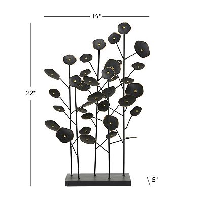 Stella & Eve Black Metal Contemporary Nature Sculpture