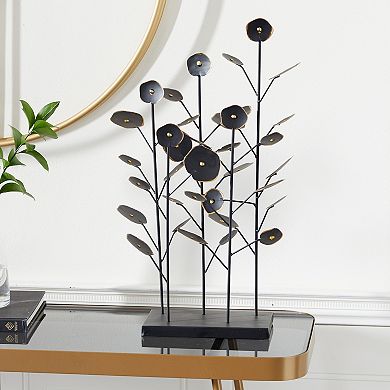 Stella & Eve Black Metal Contemporary Nature Sculpture
