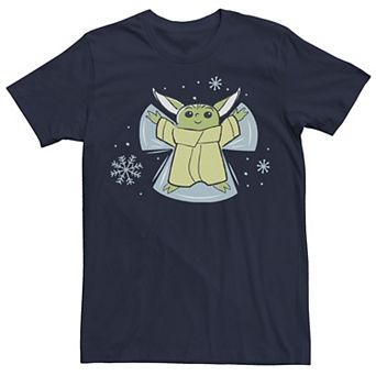 Men's Star Wars Christmas The Child Snow Angel Tee