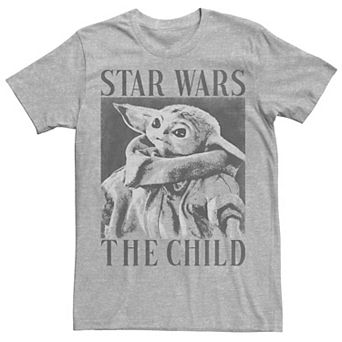 Men's Star Wars The Mandalorian Child Closeup Poster Tee