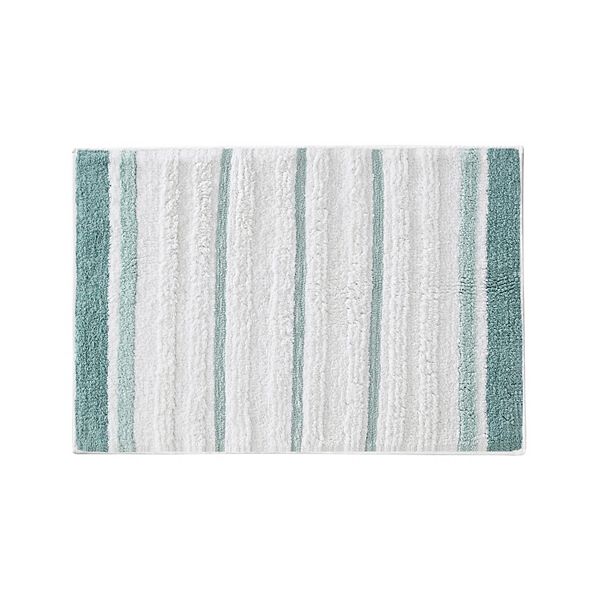 Gemma Stripe Bath Rug, Green Striped Bathroom Rugs