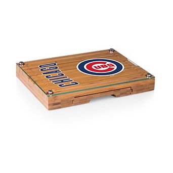 Picnic Time Chicago Cubs Concerto Glass-Top Cheese Cutting Board & Tools Set