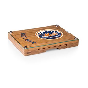 Picnic Time New York Mets Concerto Glass-Top Cheese Cutting Board & Tools Set