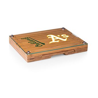 Picnic Time Oakland Athletics Concerto Glass-Top Cheese Cutting Board & Tools Set