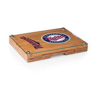 Picnic Time Minnesota Twins Concerto Glass-Top Cheese Cutting Board & Tools Set