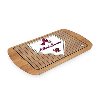 Picnic Time Atlanta Braves Billboard Glass Top Serving Tray