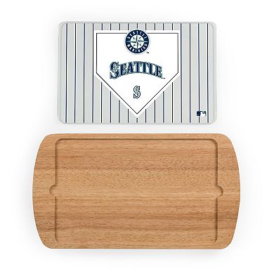 Picnic Time Seattle Mariners Billboard Glass Top Serving Tray