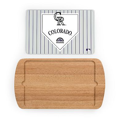 Picnic Time Colorado Rockies Billboard Glass Top Serving Tray