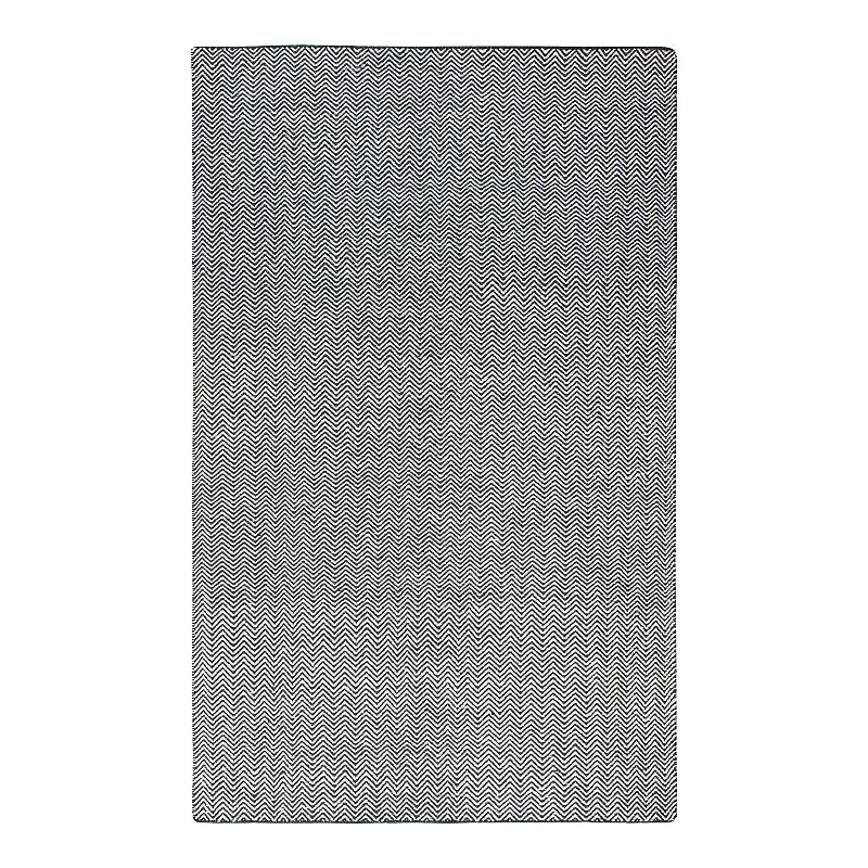 Rizzy Home Twist Neutral 2Ft6In x 8Ft Rug, Black, 5X8 Ft