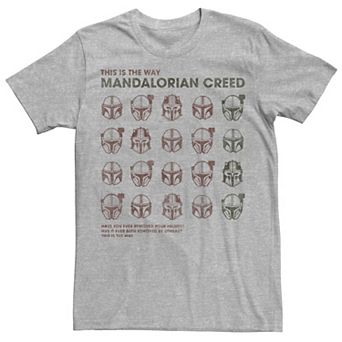 Men's Star Wars The Mandalorian Creed This Is The Way Helmets Tee