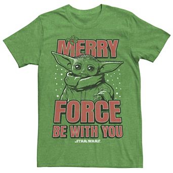 Men's Star Wars The Mandalorian Merry Force Poster Tee