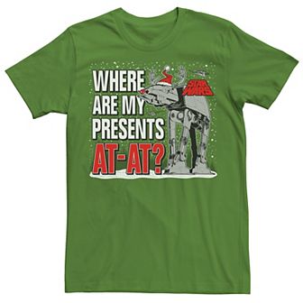 Men's Star Wars Christmas Where Are My Presents AT-AT Tee