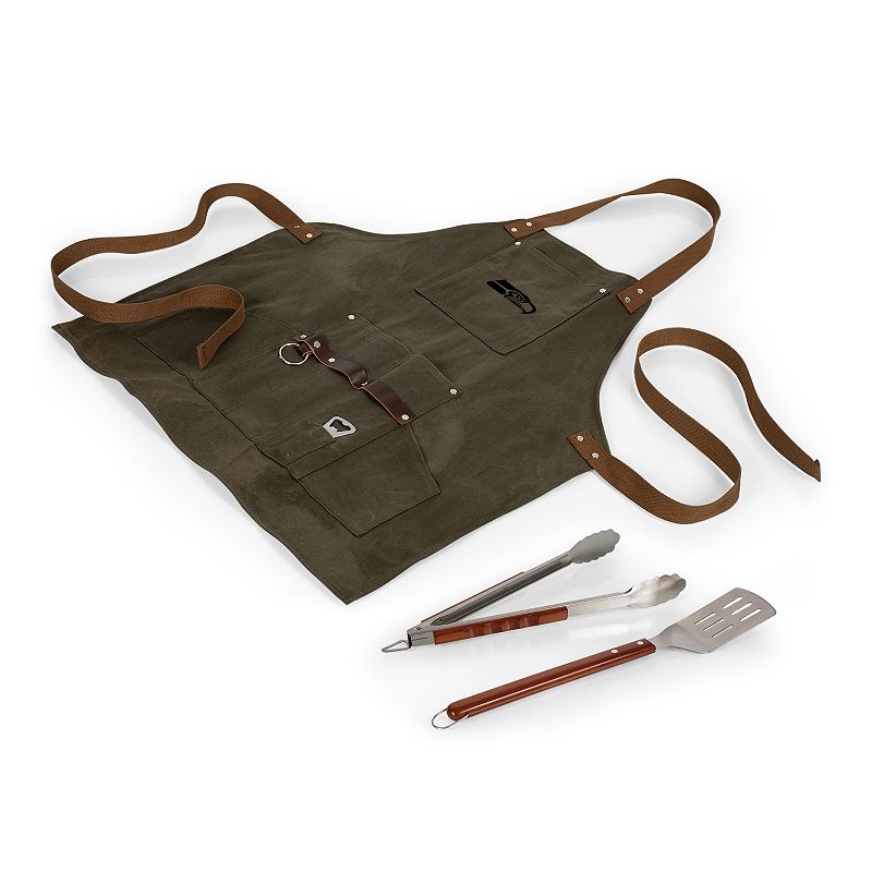 Picnic Time Seattle Seahawks Apron & BBQ Tools Set, Green