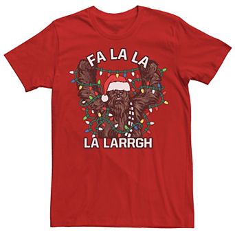 Men's Star Wars Christmas Chewie Fa La La La Larrgh Tee