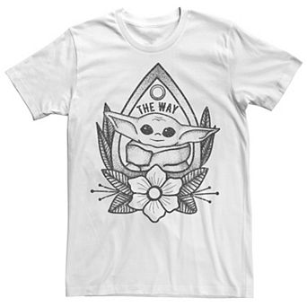 Men's Star Wars The Child Line Art Floral Tee