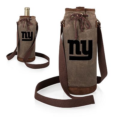 Picnic Time New York Giants Waxed Canvas Wine Tote