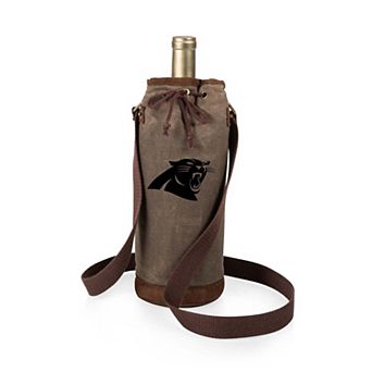 Picnic Time Carolina Panthers Waxed Canvas Wine Tote