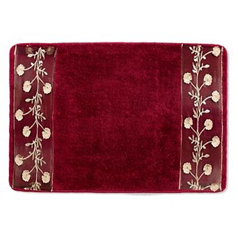 Popular Bath Ombre Rose Burgundy Bath Rug