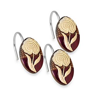 Popular Bath Ombre Rose Burg Shower Curtain Hooks