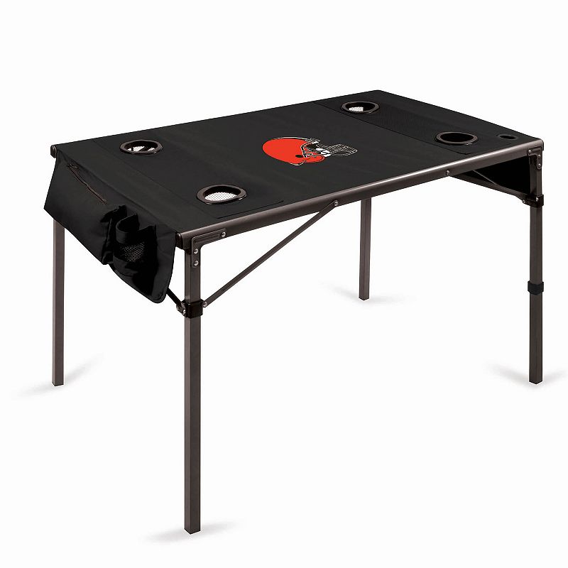 Picnic Time Cleveland Browns Portable Folding Table, Black