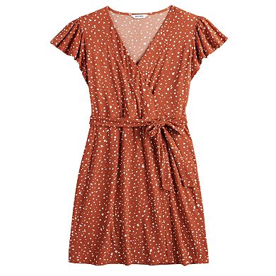 Women's Nine West Flutter-Sleeve Wrap Dress