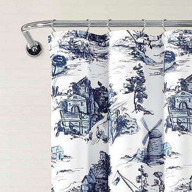 Lush Decor French Country Toile Shower Curtain