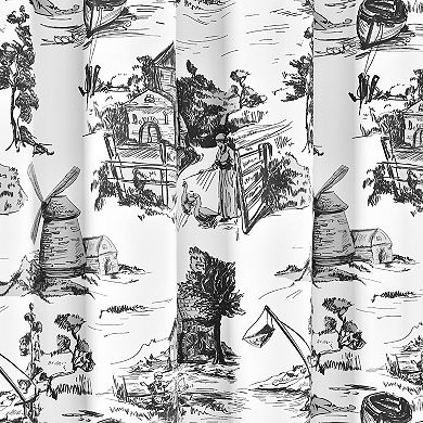 Lush Decor French Country Toile Shower Curtain