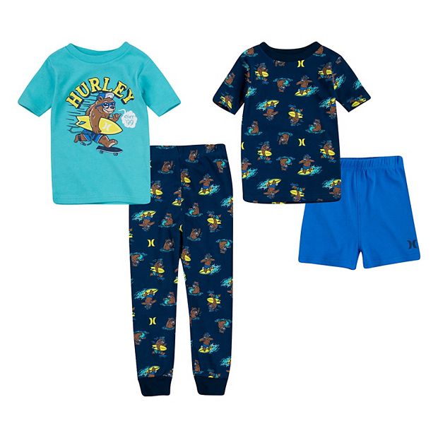 Boys 4 14 Hurley 4 Piece Pajama Set