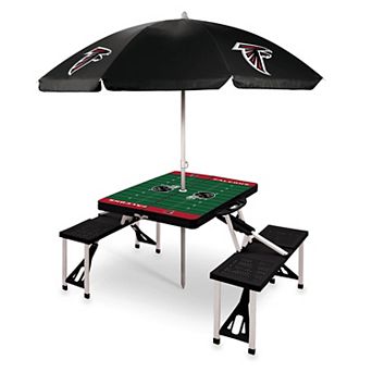 Picnic Time Atlanta Falcons Portable Folding Table with Umbrella