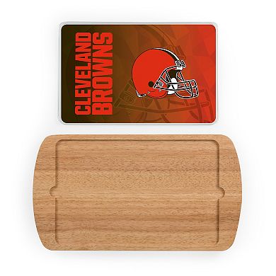 Picnic Time Cleveland Browns Billboard Glass Top Serving Tray