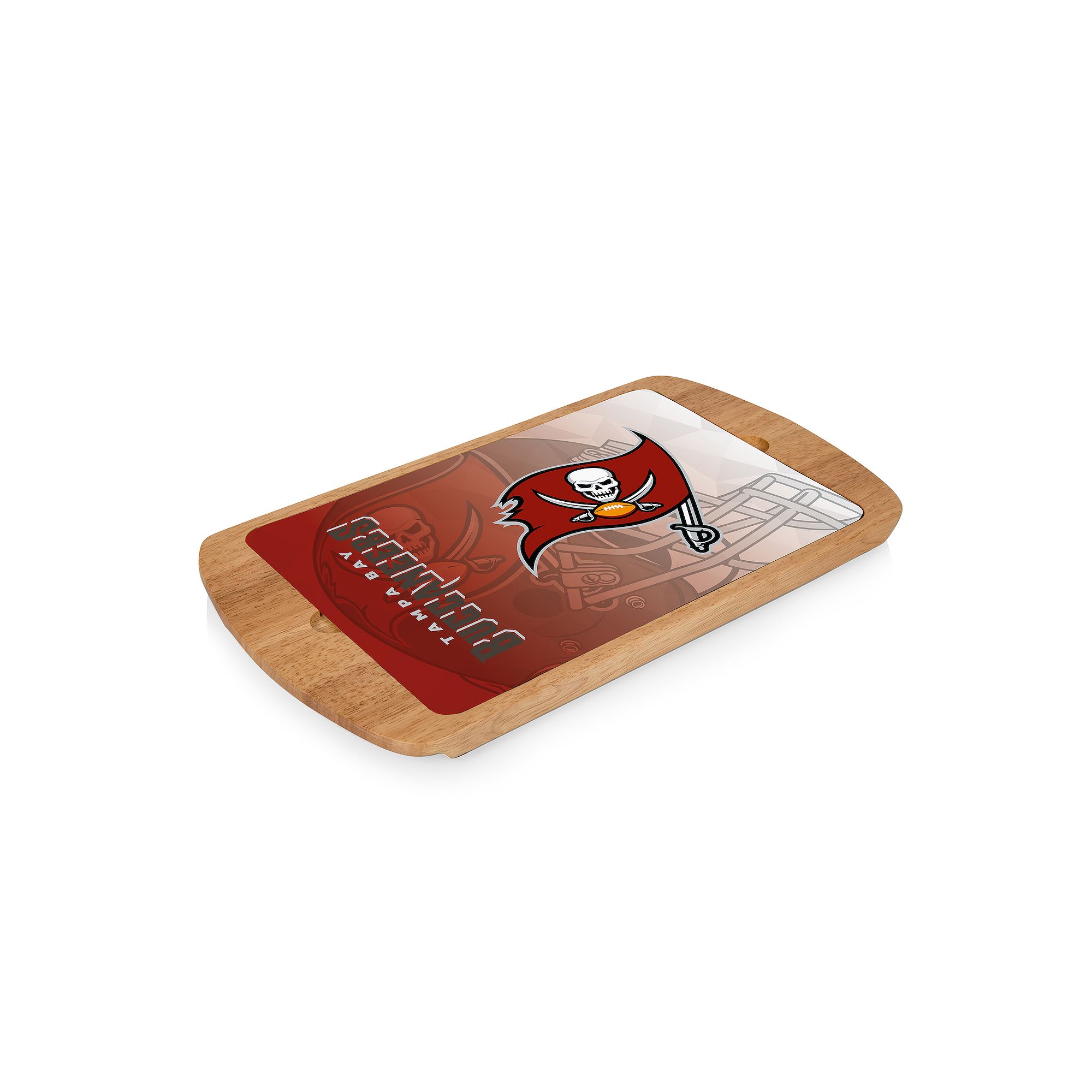 Picnic Time Tampa Bay Buccaneers Billboard Glass Top Serving Tray, Team
