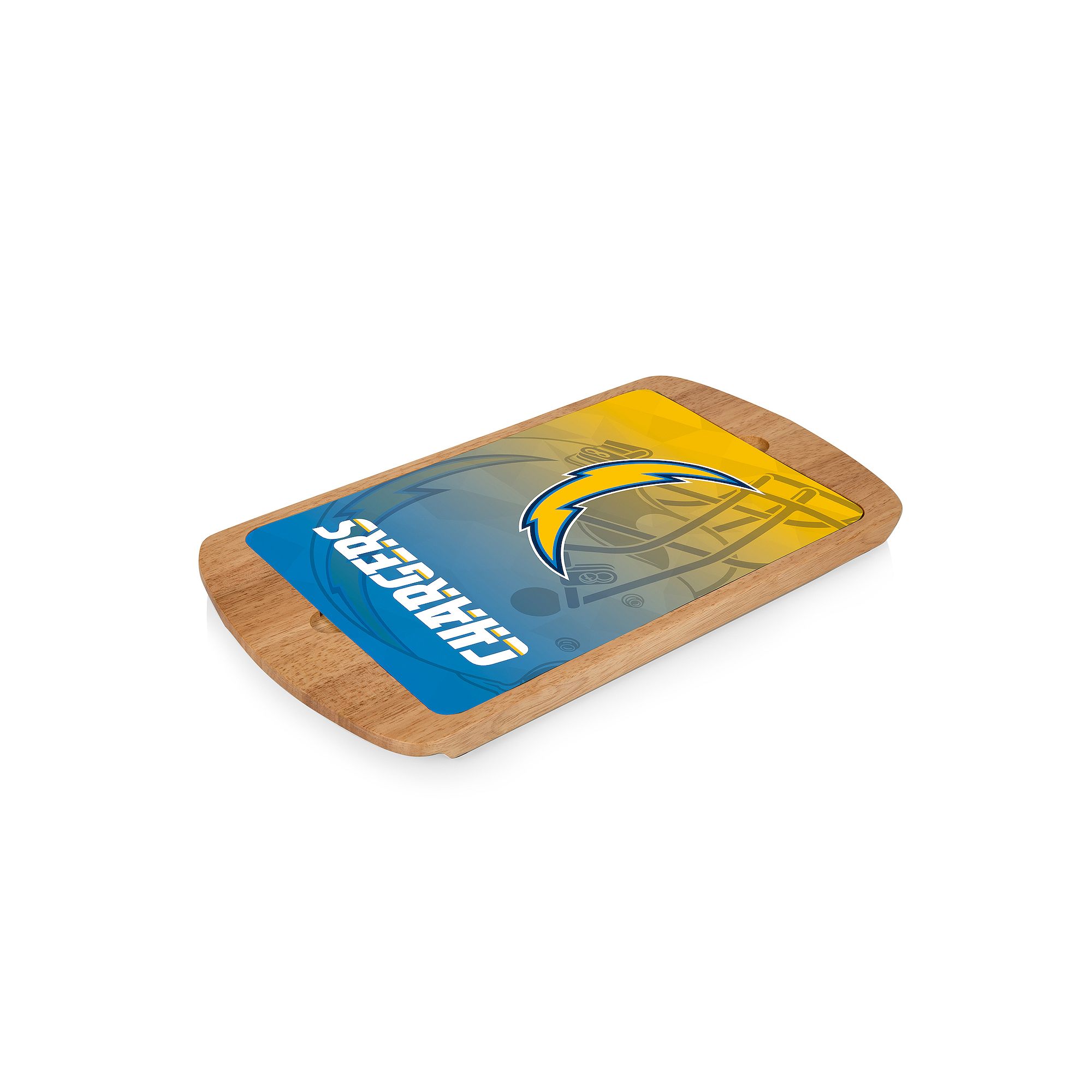 Picnic Time Los Angeles Chargers Billboard Glass Top Serving Tray, Team