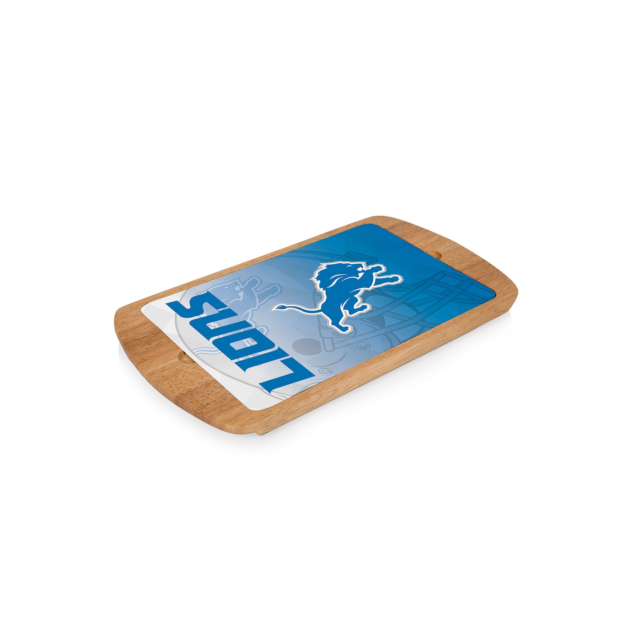 Picnic Time Detroit Lions Billboard Glass Top Serving Tray, Team