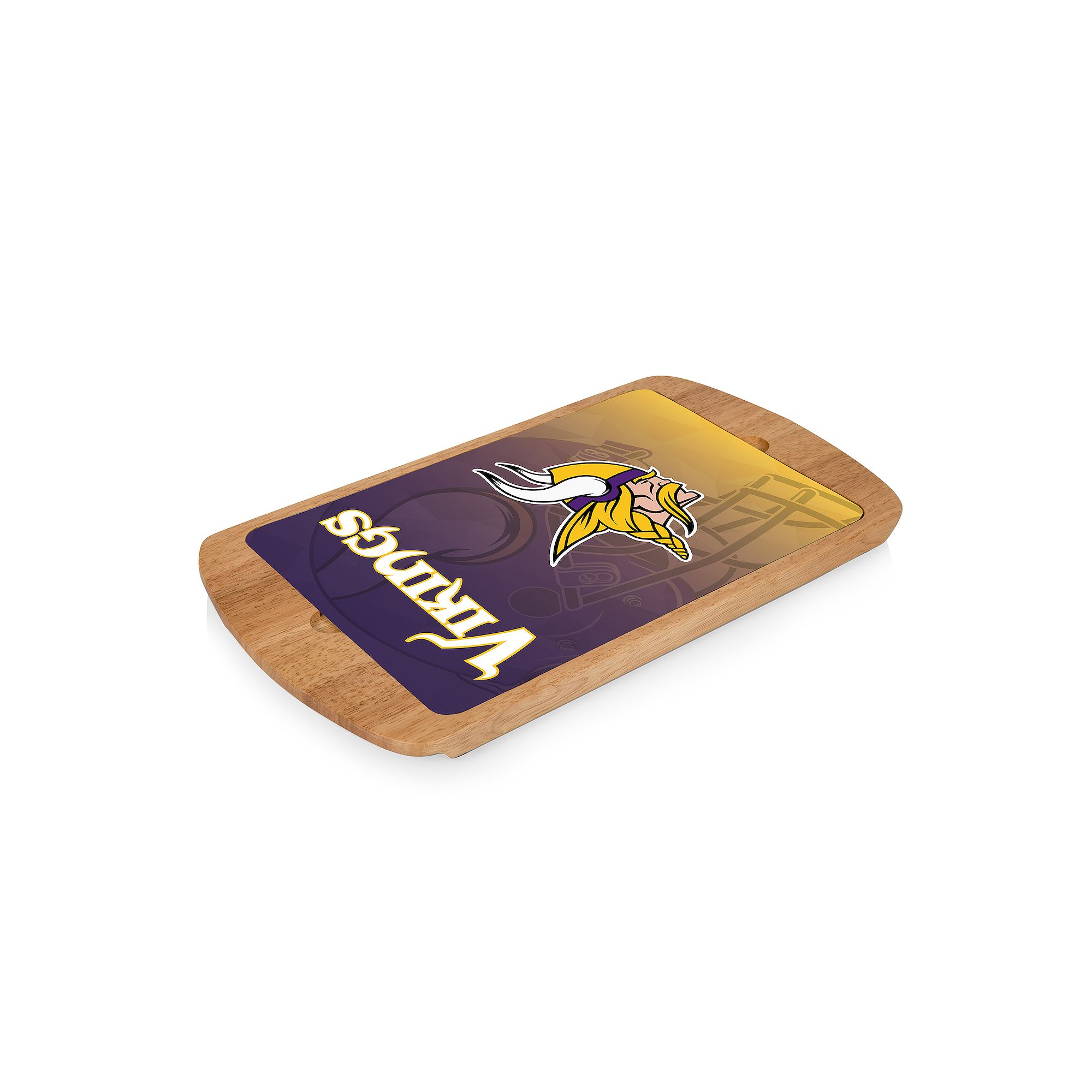 Picnic Time Minnesota Vikings Billboard Glass Top Serving Tray, Team