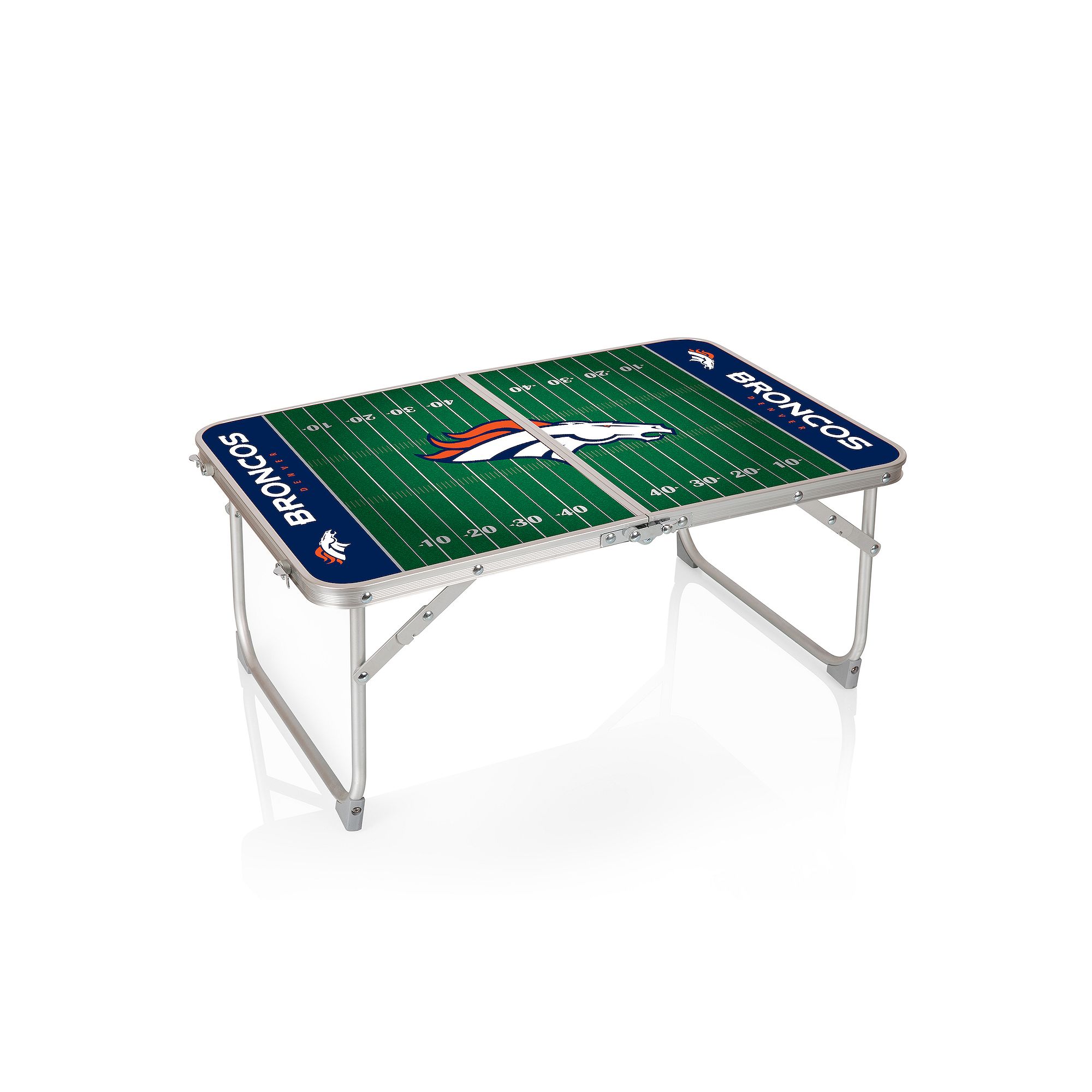 Picnic Time Denver Broncos Mini Portable Folding Table, Team