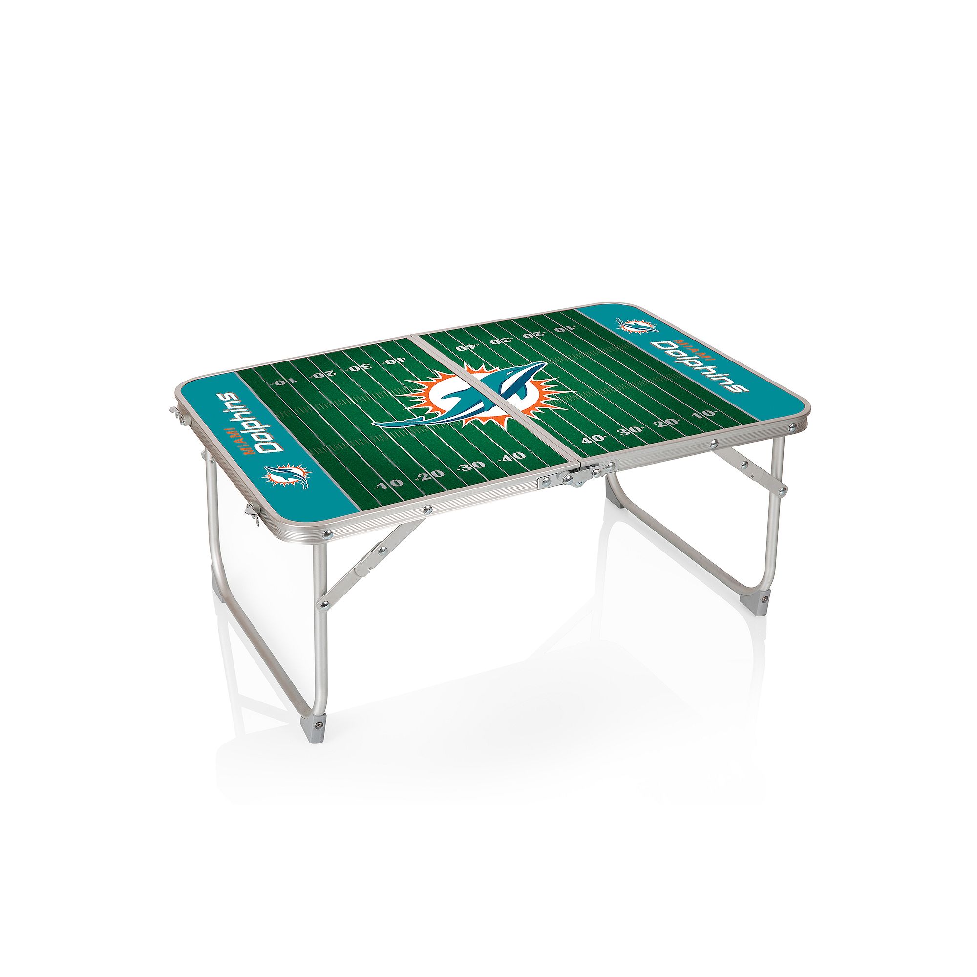 Picnic Time Miami Dolphins Mini Portable Folding Table, Team