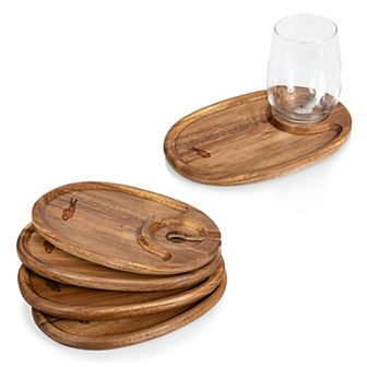 Picnic Time Buffalo Bills Wine Appetizer Plates Set