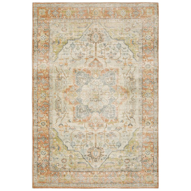 StyleHaven Sorrento Star Medallion Area Rug, Orange, 8X10 Ft