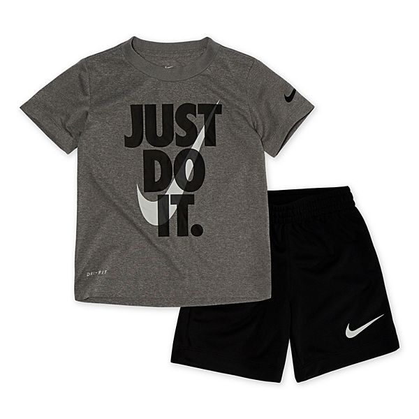 Toddler Boy Nike DriFIT "Just Do It." Tee & Shorts Set