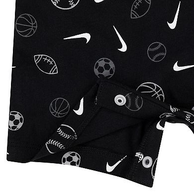 Baby Boy Nike Sports Graphics Logo Romper